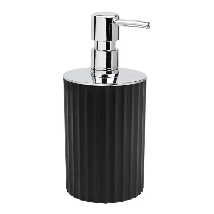 Dozator sapun lichid Okyanus Home Coliseum OKY-455-1, 0.4 L, polipropilena + ABS, negru + cromat