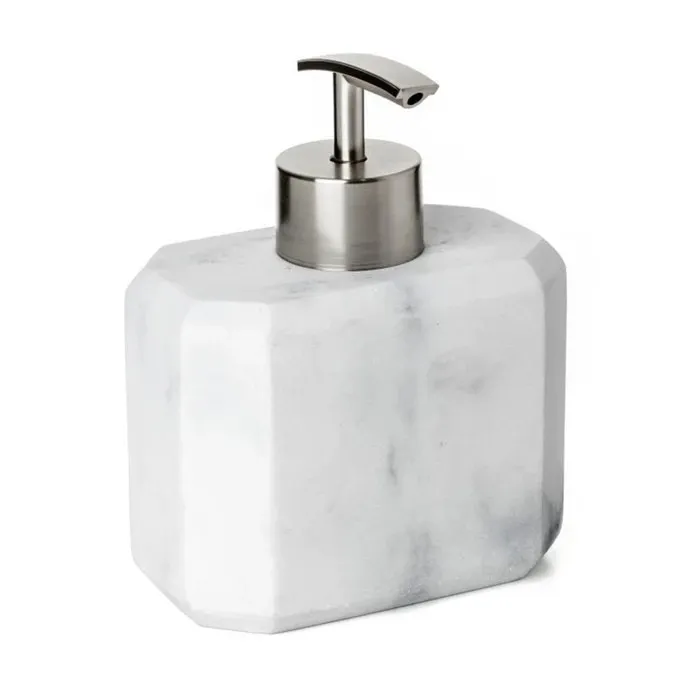Dozator sapun lichid, Tatay Marble S6380200, polirasina, montaj stativ, alb, 260 ml