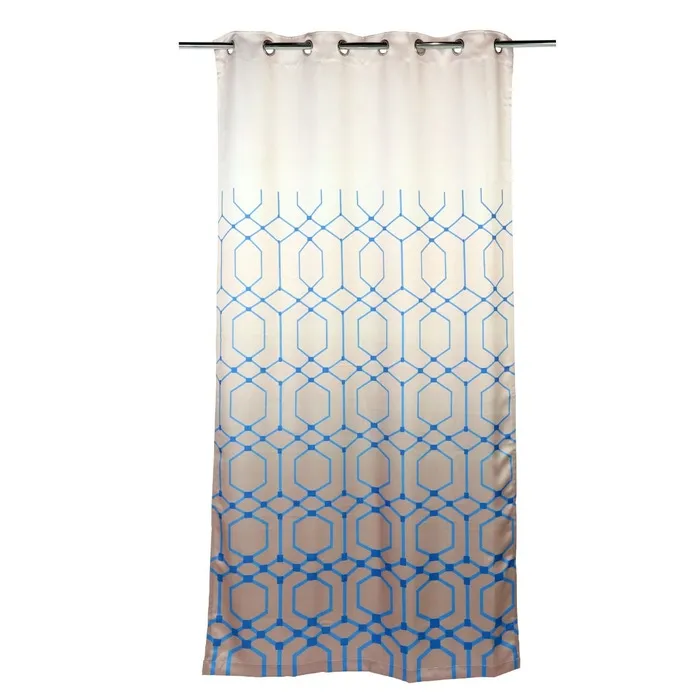 Draperie Caressa, SGEPC018, poliester, gri, model geometric, semiopac, 135 x 245 cm