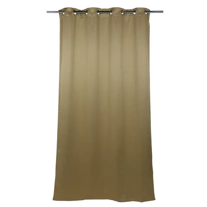 Draperie cu inele Blackout 1504, poliester, maro, semiopac, 135 x 245 cm