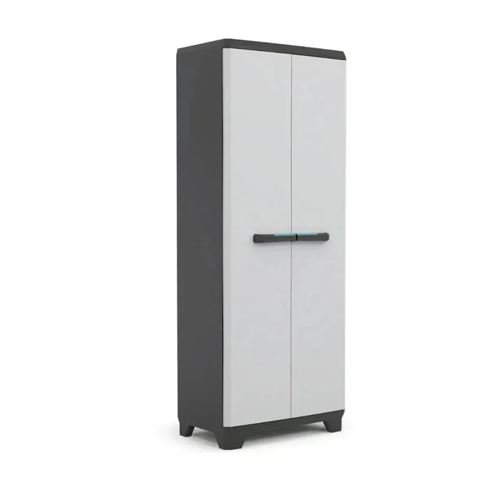 Dulap din plastic, pentru depozitare, Keter Linear Cabinet Utility, 68 x 39 x 173 cm, cu 3 polite reglabile, 10 kg/polita