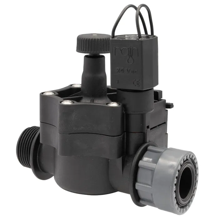 Electrovalva pentru sisteme de irigatii, Rain RN 155 PLUS, 1 inch, 24V, cu semiolandez, presiune minim 1 bar - maxim 12 bari, filet interior si exterior