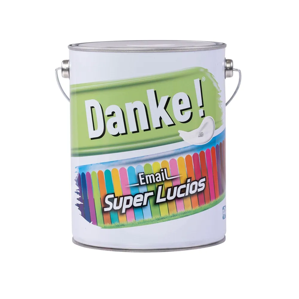 Email pe baza de solvent Danke, pentru lemn si metal, alb, aspect superlucios, 4 L