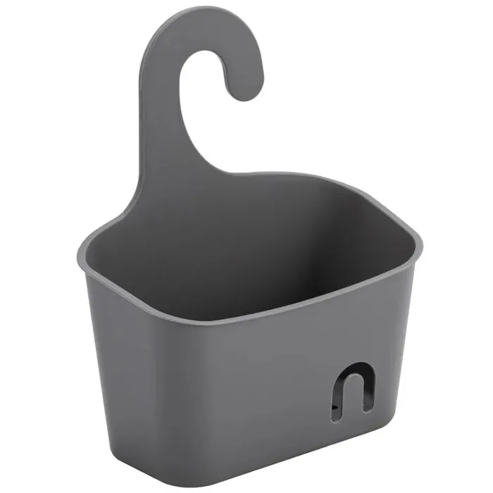 Etajera baie din polipropilena, Kadda BPM-0053A, montaj pe coloana / bara dus, 1 raft, 20 x 10 x 25 cm