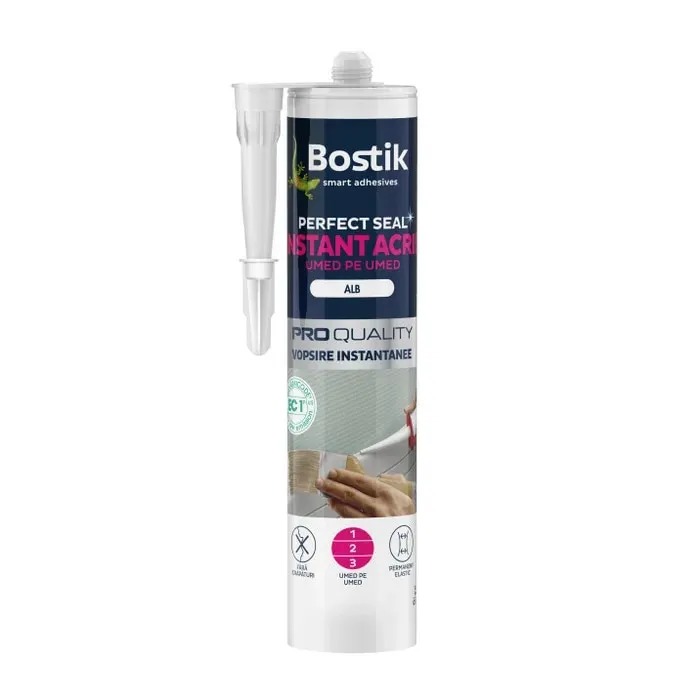 Etansant acrilic, Bostik Instant Acril umed pe umed, 300 ml