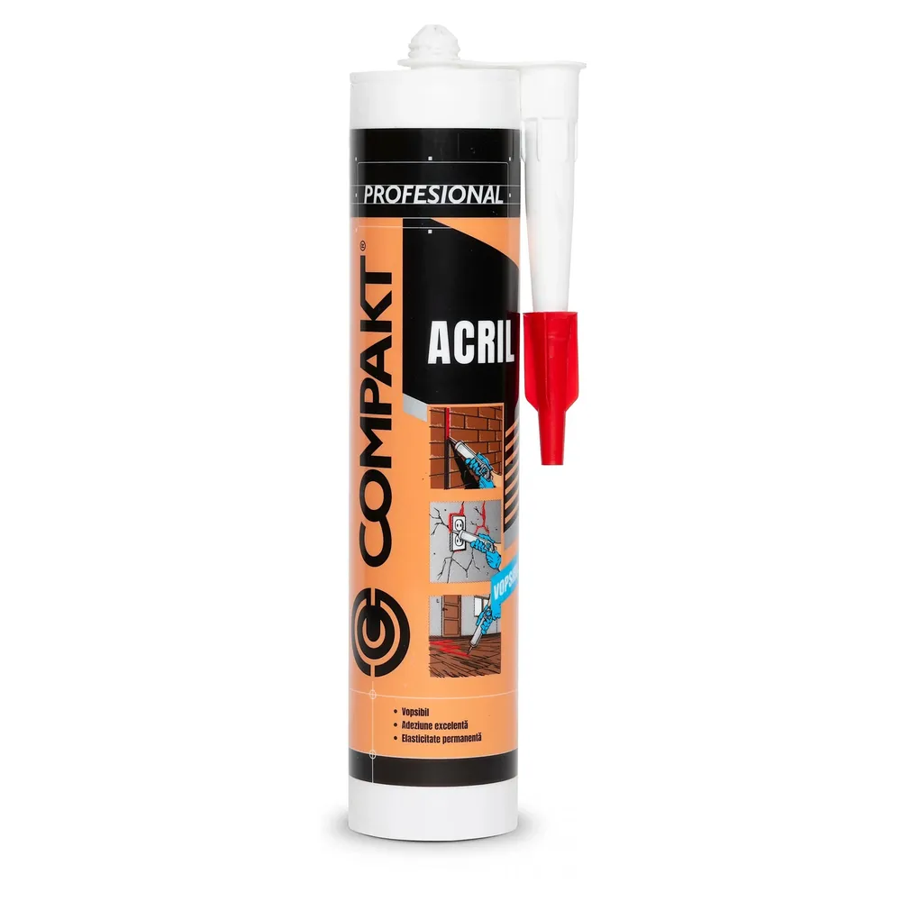 Etansant acrilic Compakt, alb, interior / exterior, 280 ml