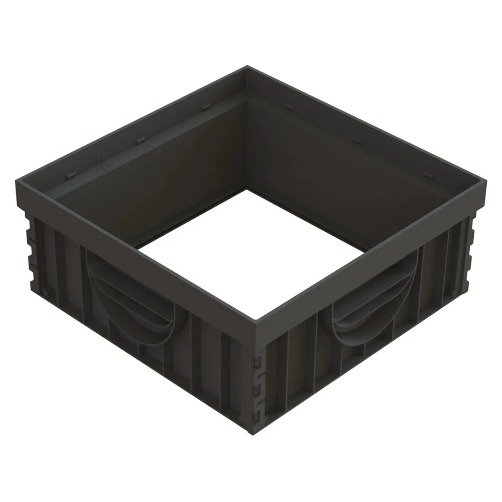 Extensie pentru camin Vodaland, PP, negru, A15 - C250, 300 x 300 mm