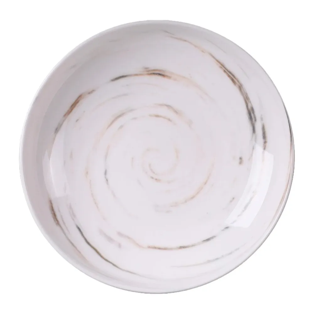 Farfurie adanca PM025-SP, portelan, crem, 19 cm