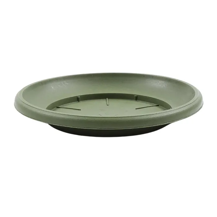 Farfurie ghiveci Critex Infinity, plastic, rotunda, verde, D 18 cm