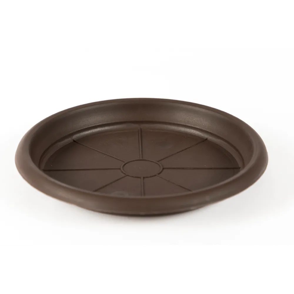 Farfurie ghiveci Dalia, plastic, Ø 17 cm, maro