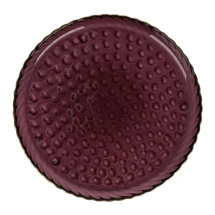 Farfurie intinsa 2NPP102-RGR, sticla, rosu, 26 cm
