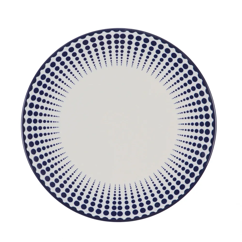 Farfurie intinsa mare, Monaco Dots 26I67, ceramica, 26 cm