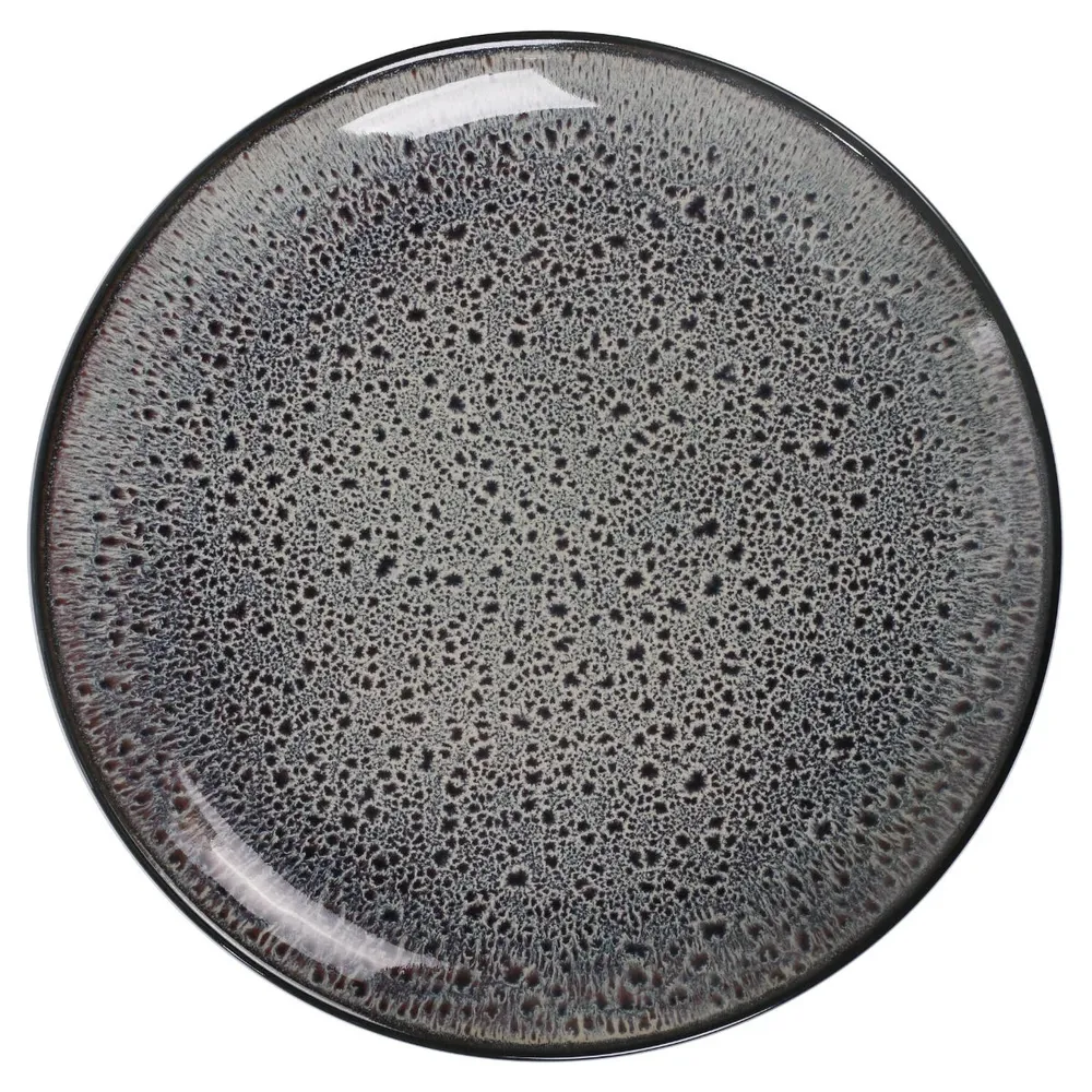 Farfurie intinsa mare ST-105-DR, ceramica, gri, 27 cm