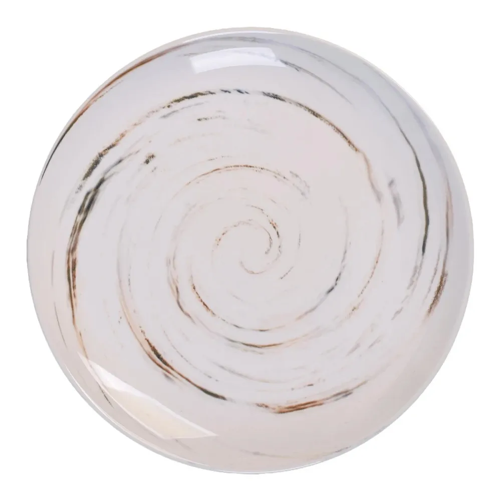 Farfurie intinsa PM025-DR, portelan, crem, 26 cm