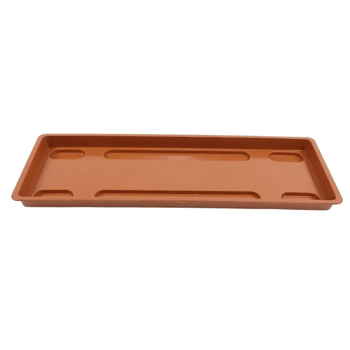 Farfurie jardiniera Critex, Infinitty, plastic, interior / exterior, teracota, 40 x 16.5 x 2 cm