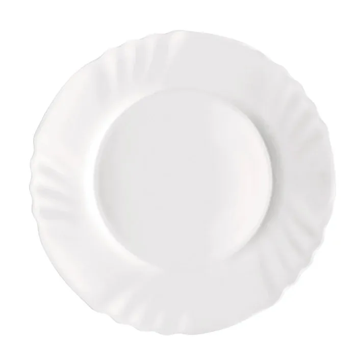 Farfurie pentru desert Ebro, sticla opal, alb, 20 cm