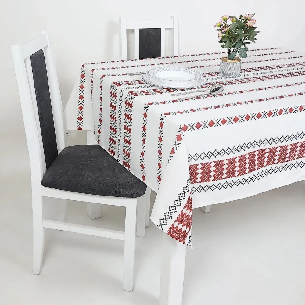 Fata de masa Carolina, bumbac + poliester, multicolor, 135 x 220 cm