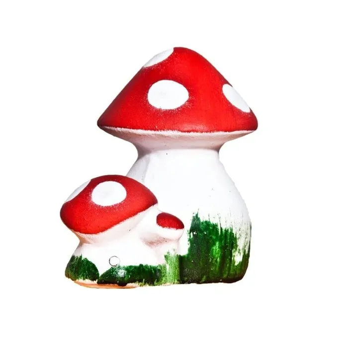 Figurina ciuperca, din ceramica, decoratiune gradina, H 19 cm