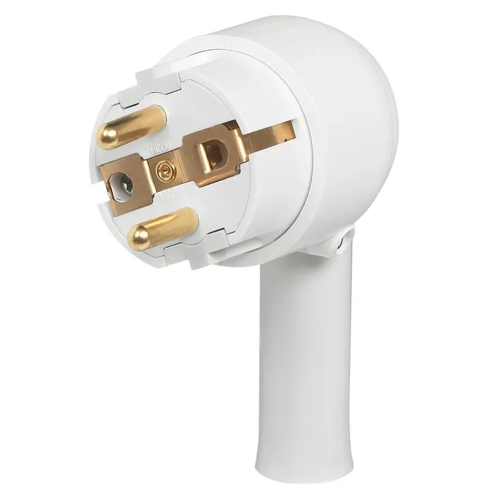 Fisa 2P+T cu extragere usoara 050175, contact de protectie, alba