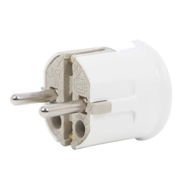 Fisa bipolara SC 15436 AMB, contact de protectie, 16A, alba