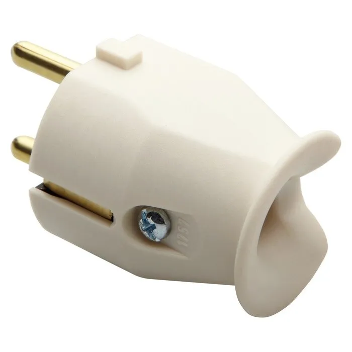 Fisa Gewiss GW28011, contact de protectie, 10 - 16A, alba