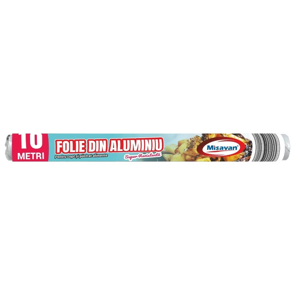 Folie aluminiu Misavan, gri, 10 m / rola