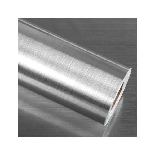 Folie auto aluminiu polisat gri antracit pentru colantare caroserie cu tehnologie anti-bule 10m x 1.52m