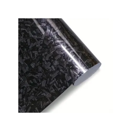 Folie auto autocolant PET Premium carbon forjat lucios cu tehnologie anti-bule 1.52m x 1m
