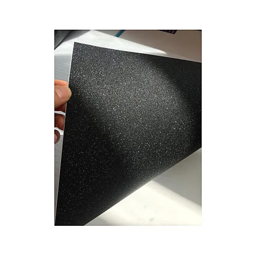 Folie auto autocolant PVC negru glitter sclipici mat cu tehnologie anti-bule 1.52m x 1m — imaginea 3