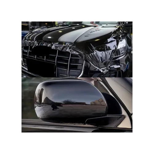 Folie auto autocolant PVC negru lucios cu tehnologie anti-bule 1.52m x 1m — imaginea 2