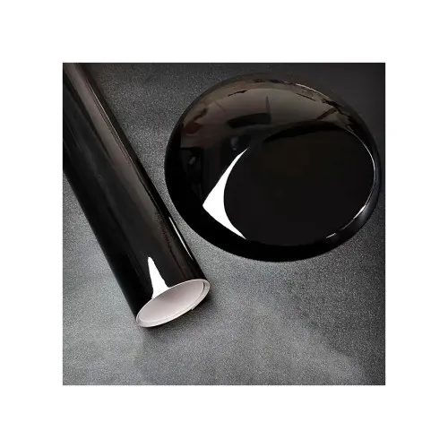 Folie auto autocolant PVC negru lucios cu tehnologie anti-bule 1.52m x 28m
