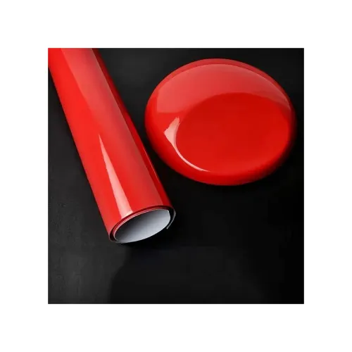 Folie auto autocolant PVC rosu lucios cu tehnologie anti-bule 1.52m x 28m