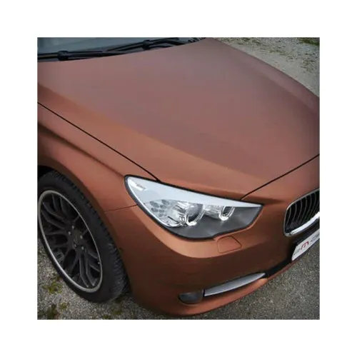 Folie auto Coffee crom mat pentru colantare caroserie cu tehnologie anti-bule 1m x 1.52m — imaginea 3