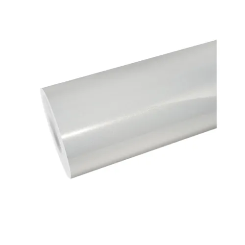 Folie auto PET Premium alb metalizat pentru colantare caroserie cu tehnologie anti-bule 16m x 1.52m