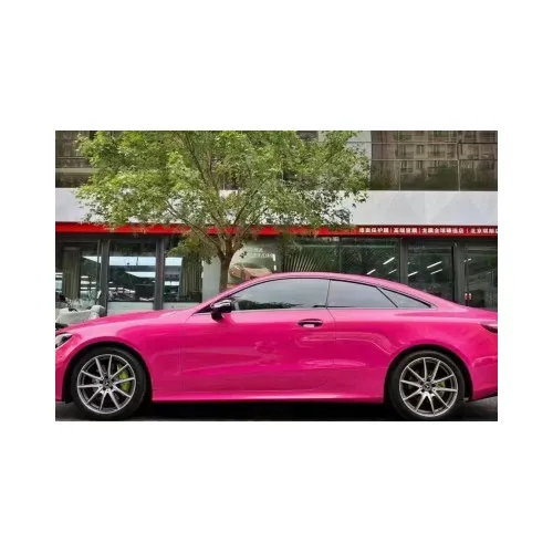 Folie auto PET Premium magenta lucios pentru colantare caroserie cu tehnologie anti-bule 18m x 1.52m — imaginea 3