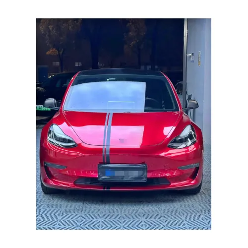 Folie auto PET Premium rosu liquid metal cherry red pentru colantare caroserie cu tehnologie anti-bule 16m x 1.52m — imaginea 3
