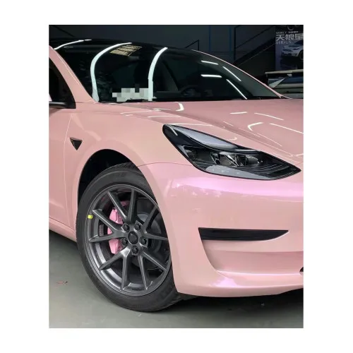 Folie auto PET Premium roz Phantom Sakura pentru colantare caroserie cu tehnologie anti-bule 16m x 1.52m — imaginea 4