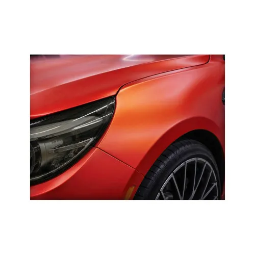 Folie auto portocaliu satinat crom mat pentru colantare caroserie 1m x 1.52m — imaginea 3