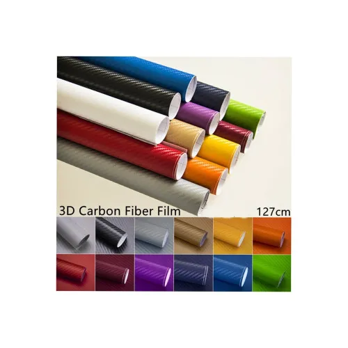 Folie carbon 3D alba pentru colantare auto 1.27m x 28m — imaginea 2