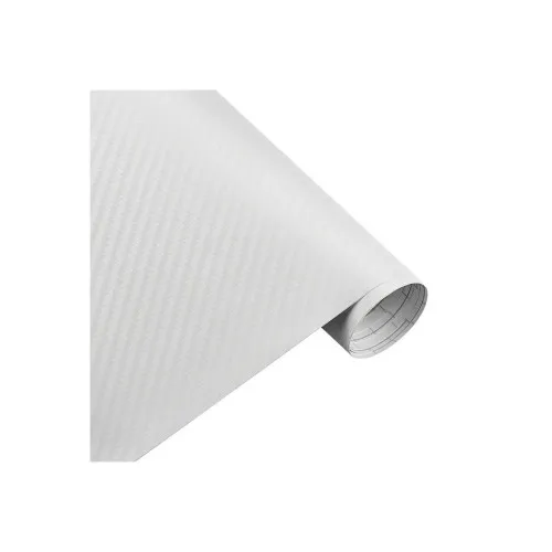 Folie carbon 3D alba pentru colantare auto 1.27m x 28m
