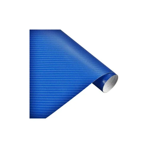 Folie carbon 3D albastra pentru colantare auto 1.27m x 1m