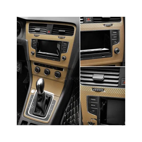Folie carbon 3D aurie pentru colantare auto 1.27m x 1m — imaginea 5