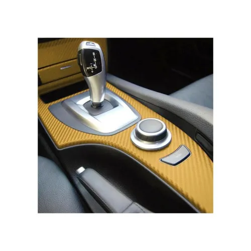 Folie carbon 3D galbena pentru colantare auto 1.27m x 1m — imaginea 2