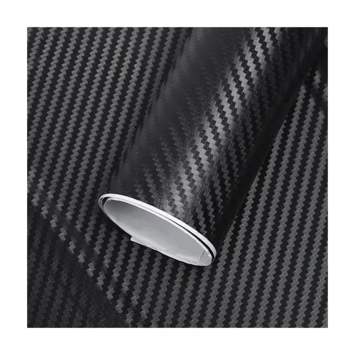 Folie carbon 3D neagra cu tehnologie anti-bule 1.5m x 9m / MQ-05