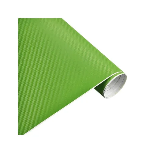 Folie carbon 3D verde pentru colantare auto 1.27m x 28m