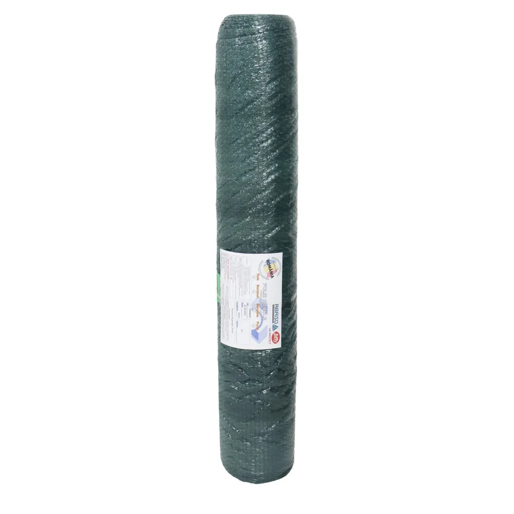Folie cu bule mici Abriso Jiffy, transparenta, verde, grosime 3.2 mm, 40 g/mp, 50 cm x 10 m