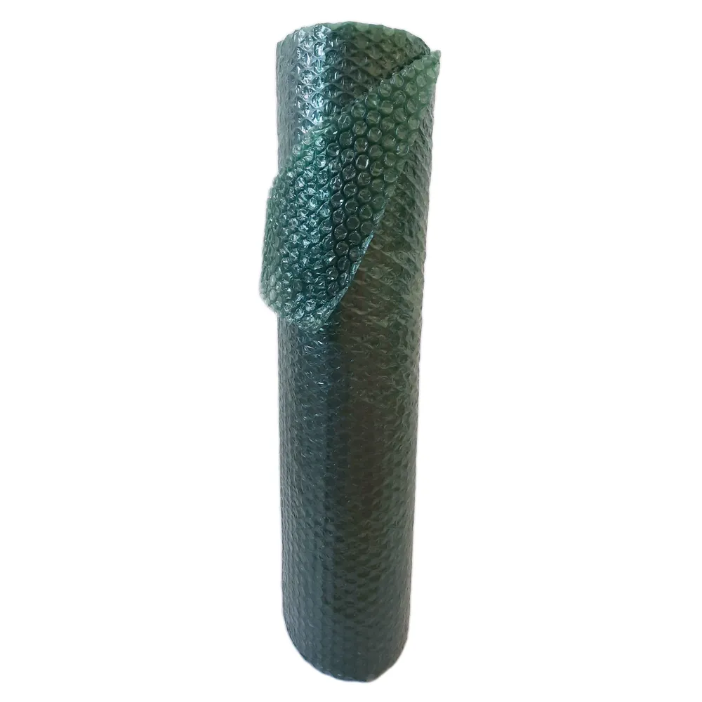 Folie cu bule mici, verde, transparenta, grosime 3.2 mm, 40 gr/mp, 50 cm x 10 m