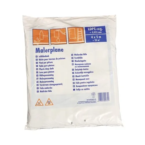 Folie de acoperire LDPE pentru zugravire 4x5 m