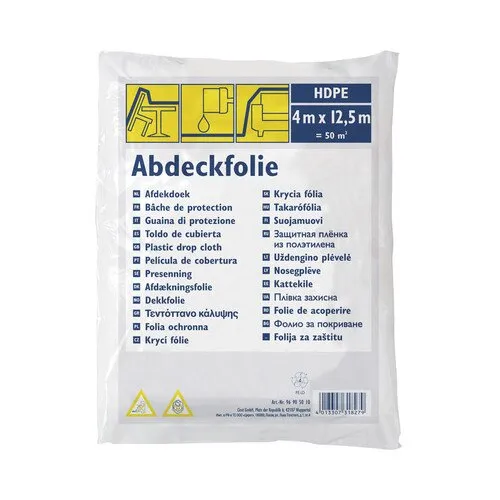 Folie de protectie HDPE transparenta 4x12, 5 m