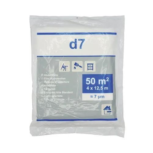 Folie de protectie transparenta 4x12, 5 m, grosime 7, pentru interior